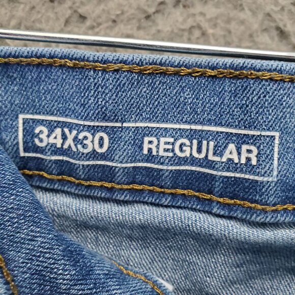 Sonoma Jeans Mens 34X30 Blue Regular Fit Straight Leg Stretch Denim - Picture 4 of 11